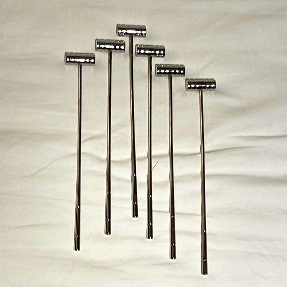 New Pottery Barn stainless polo mallet drink stirrers not used. Excellent